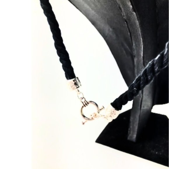 Serenity Prayer Cross Twisted Textile Necklace - Picture 5 of 8